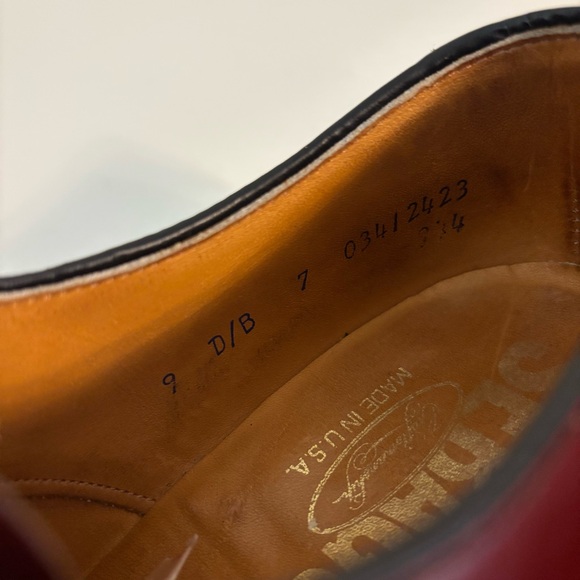 Sebago Men's Red /Burgundy Leather Lace Up Oxford Formal Dress Shoes Size 9 - Picture 11 of 11